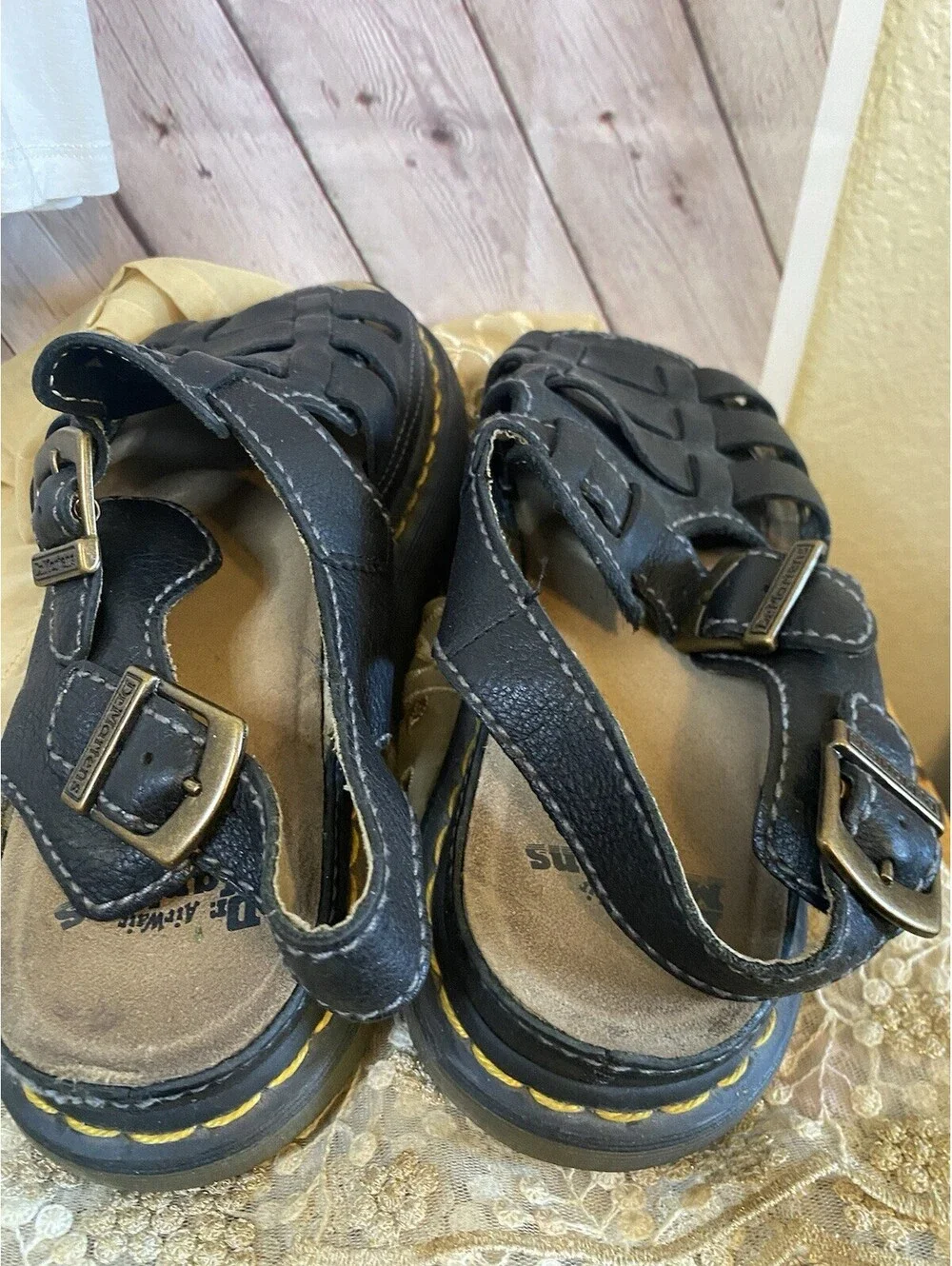 Sz 8 - Dr. Martens 8092 Fisherman's Brown Chunky Sandal US Size 11 Y2K